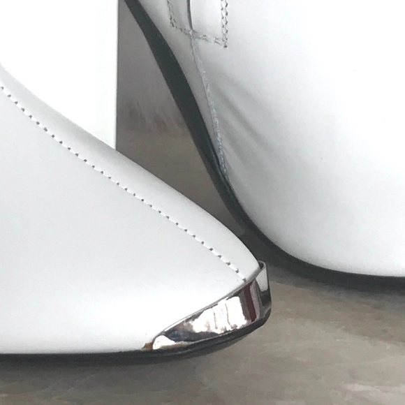 AMIRI White Leather Glitter Bowie Boots - Picture 4 of 8